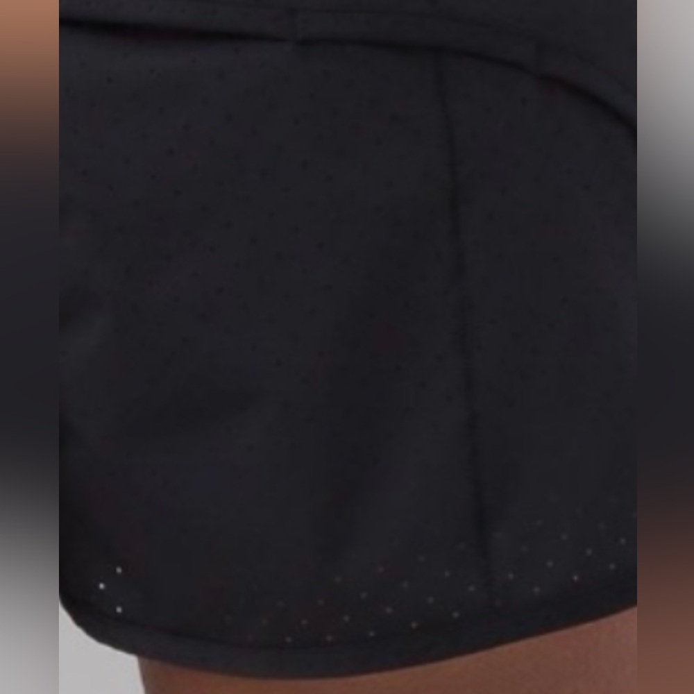 2017 Lululemon Speed Short Perforated 2.5” Black Size 6 Rare Run Short - Picture 2 of 10